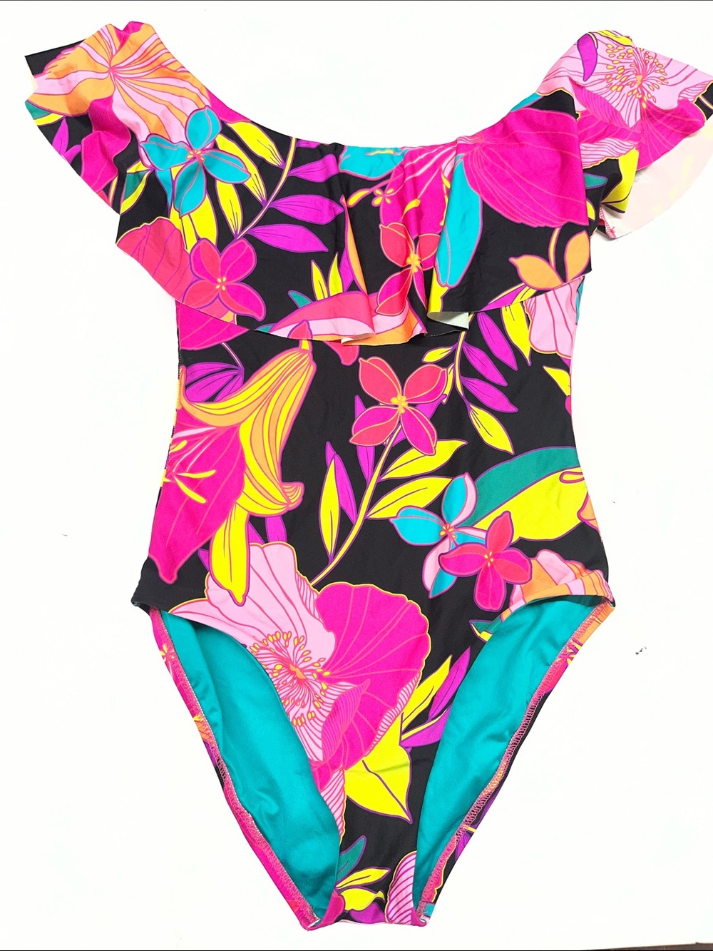 New Trina Turks Women’s Floral Print One Piece Size 8